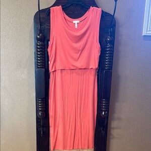 Sleeveless Coral Dress